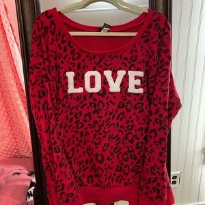 Torrid Love leopard print sweatshirt